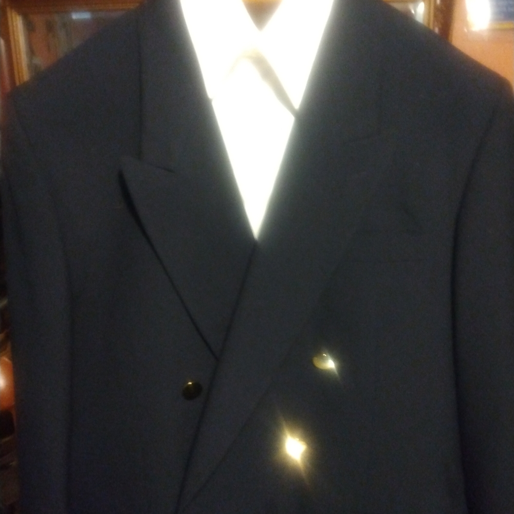 Coburne Square Mens Navy Six Gold Button DB Blazer Size 46R